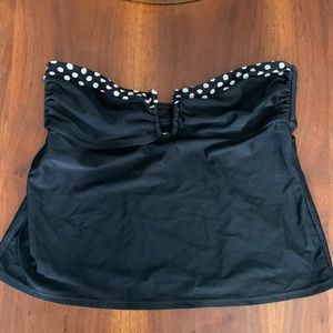 Catalina Black and polka Dot Tankini tube top swimsuit